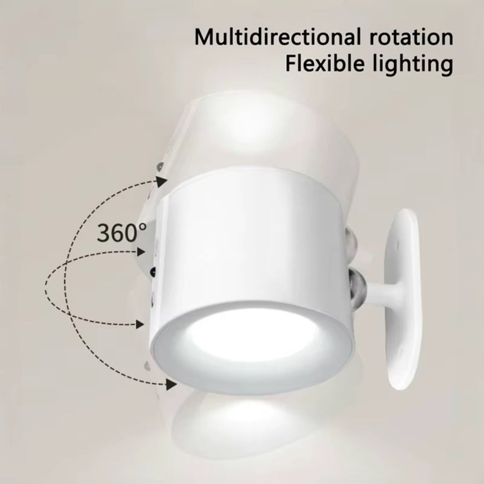 12-Color 360° Rotating LED Wall Lamp – Touch & Remote Control | Rechargeable Wireless Sweden-Style Light for Bedroom, Living Room & More 