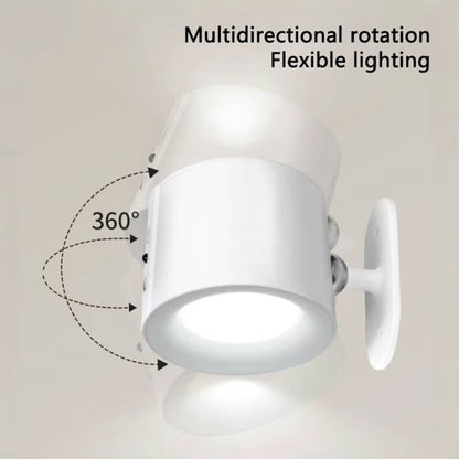 12-Color 360° Rotating LED Wall Lamp – Touch & Remote Control | Rechargeable Wireless Sweden-Style Light for Bedroom, Living Room & More 