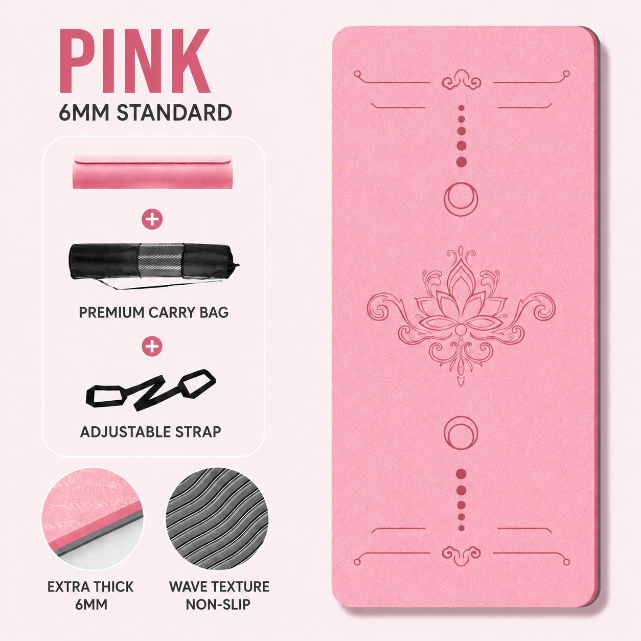 Kruworld™ Anti-Slip Yoga & Exercise Mat