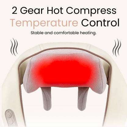 Hot compress with temperature control feature on a white background