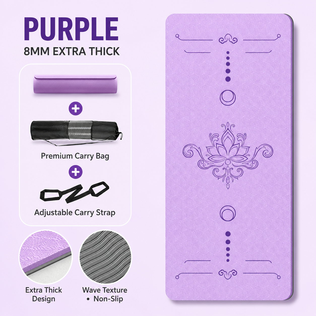 Kruworld™ Anti-Slip Yoga & Exercise Mat