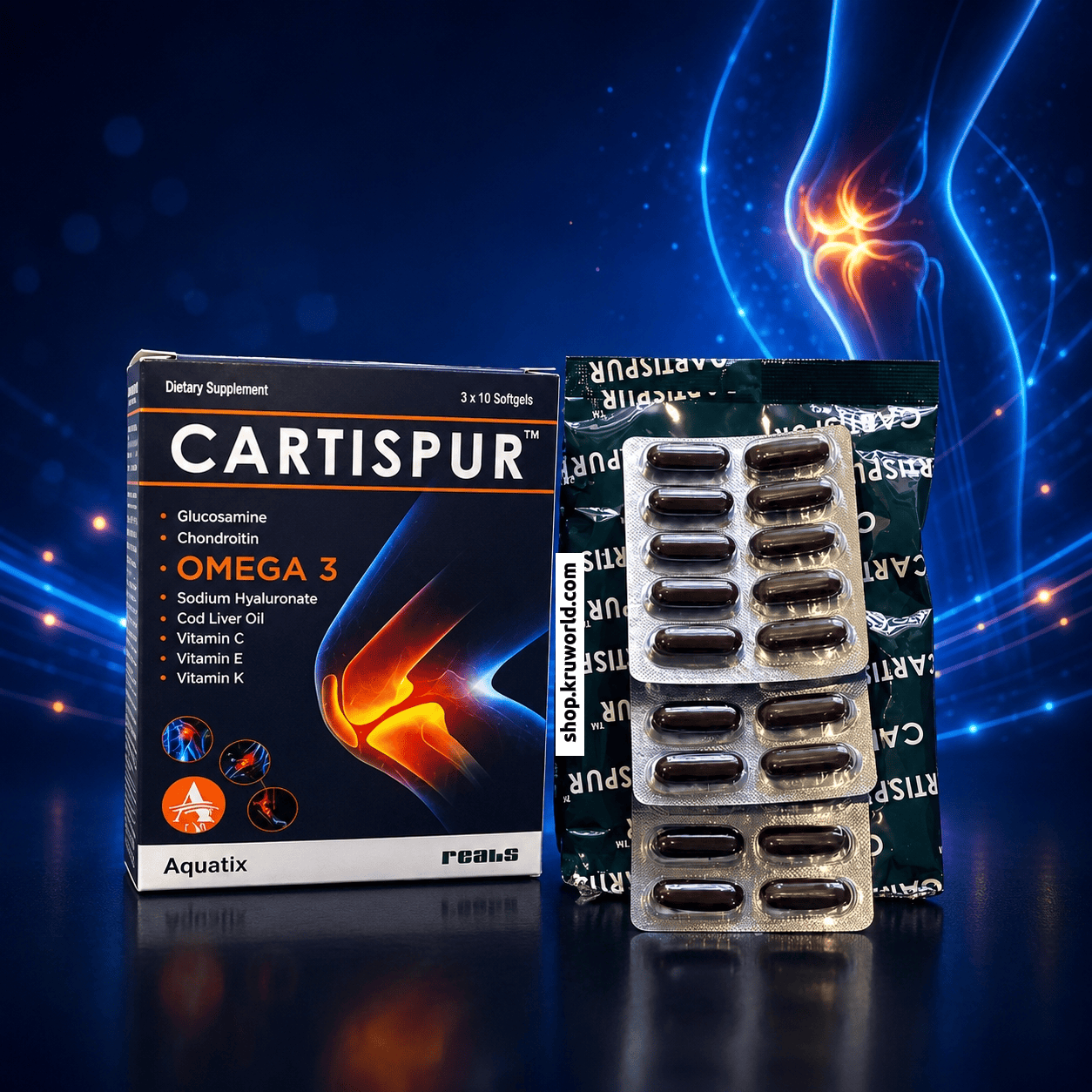 Cartispur Omega 3- Premium Joint, Cartilage, and Mobility Support Supplement