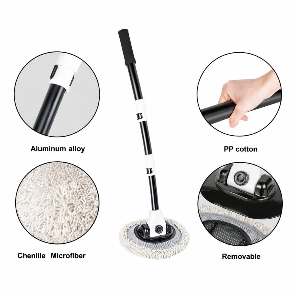Cleaning tool with features highlighted on a white background