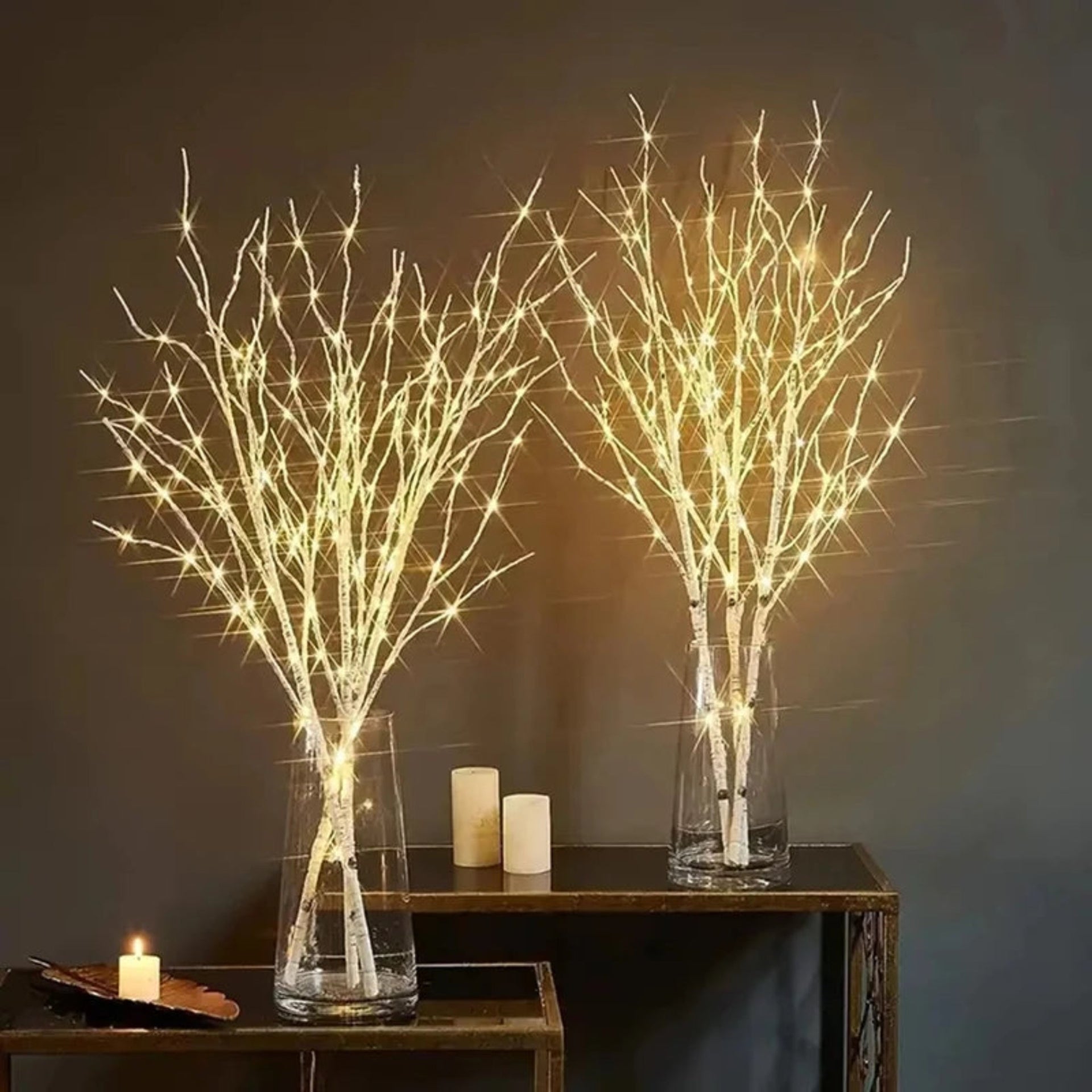 Kruworld™ White Birch LED Branch Light – Battery Operated Decorative Twig Lamp for Home, Parties & Holidays